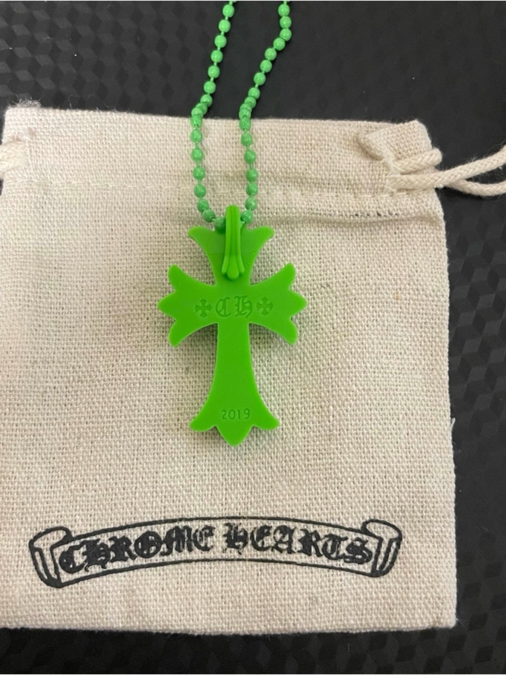 Chrome Hearts Neon Green Cross Pendant Necklace (BUDLE DEALS) - Picture 2 of 2